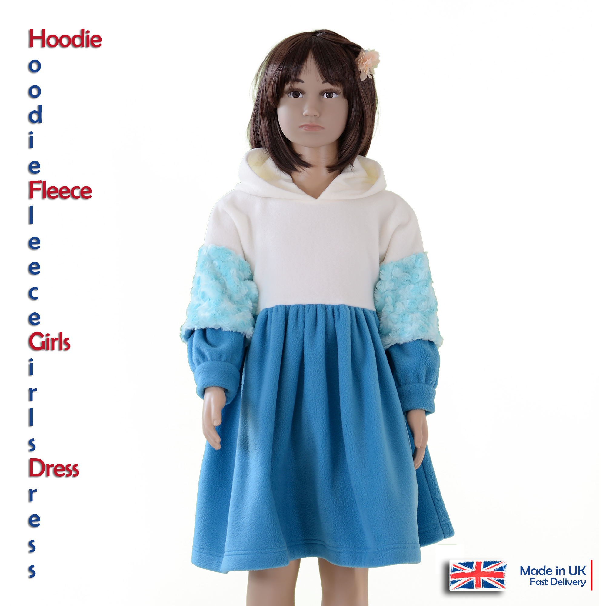 Velvet Hoodie Ruffle Girls Dress – Kid's Dream